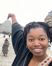 Law student walking to shadowing experience