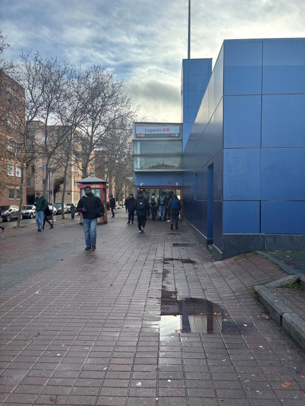 The exterior of a building with the word