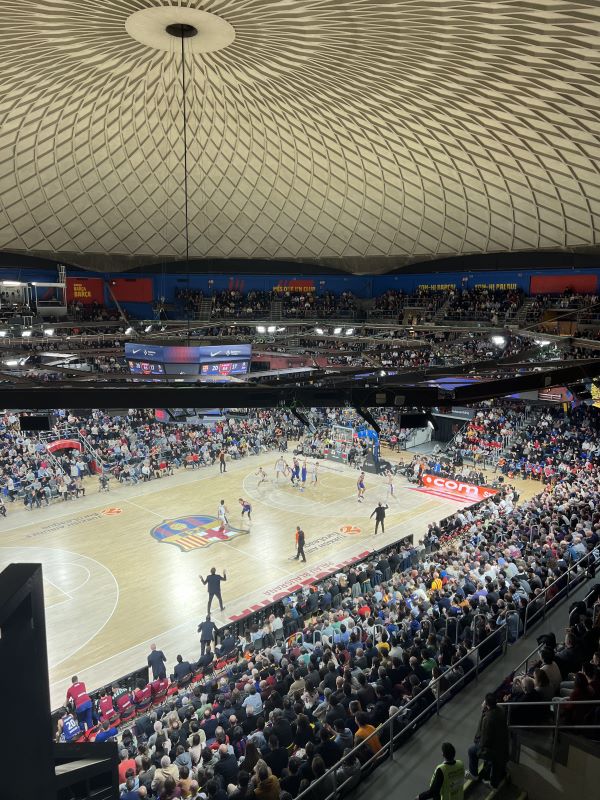 Photo of FC Barcelona’s basketball game from balcony seats