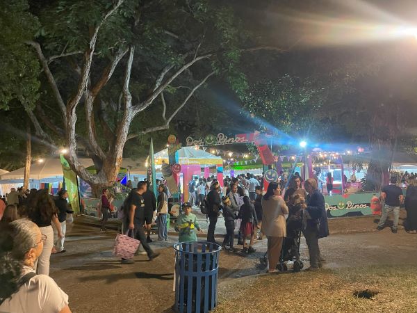 Civilians at entry of music and art festival