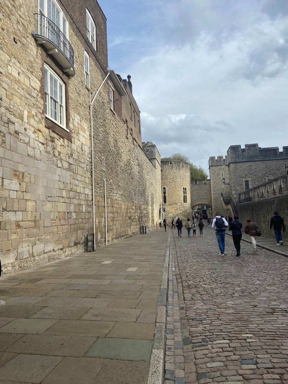 The outside perimeter of the Tower of London