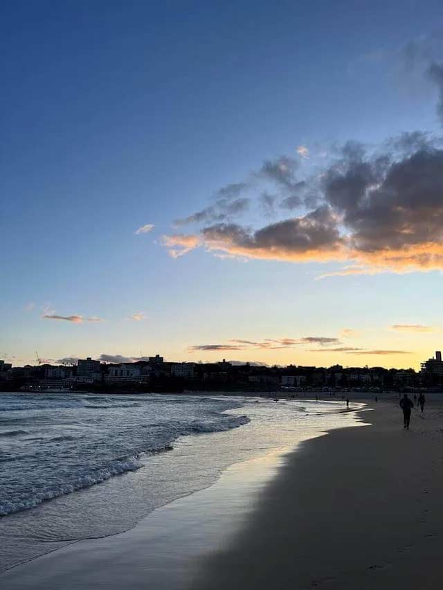 Sunset at Bondi Beach in Sydney, Australia
