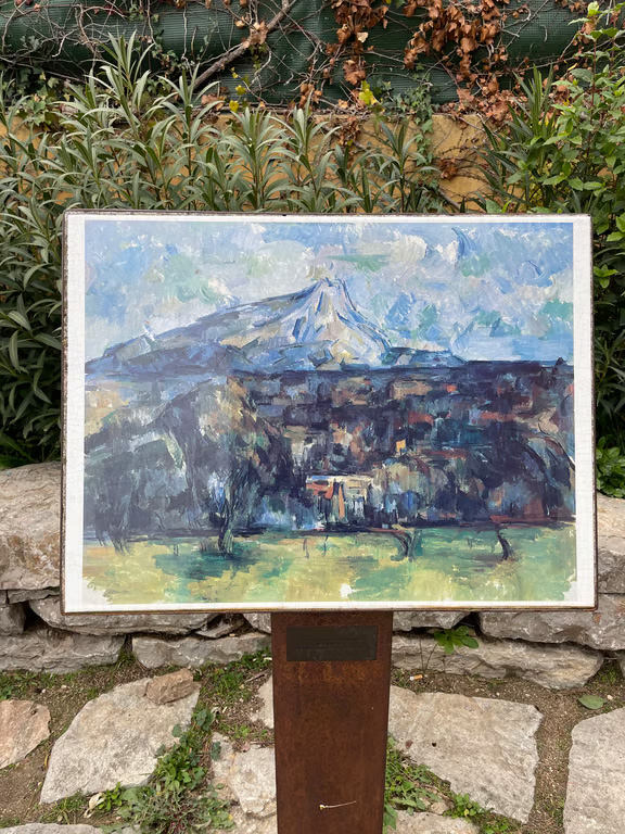 Photo of a painting of Monte Sainte-Victoire