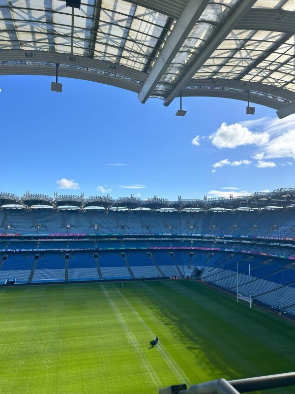  Image from inside Croke Park of green soccer field