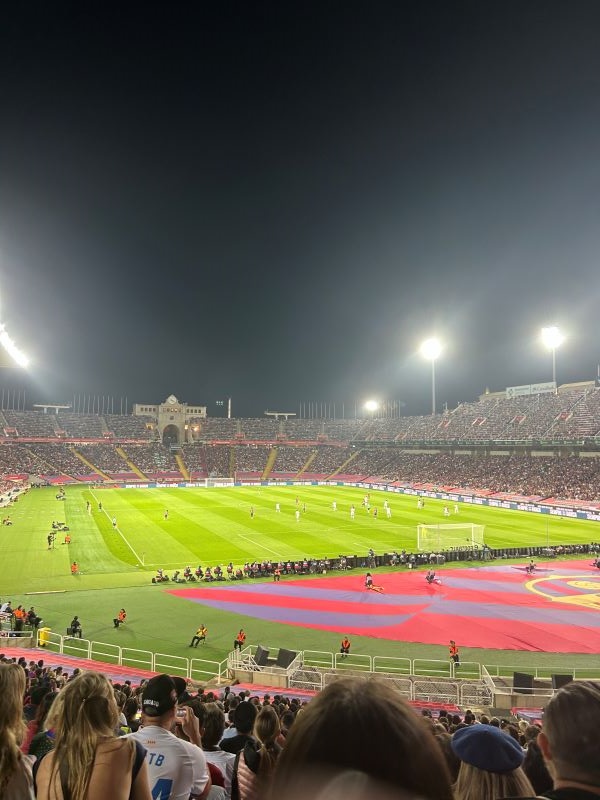 Image of Barcelona soccer game from stands