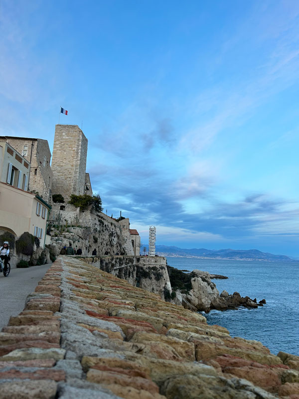 View of Antibes by the ocean 