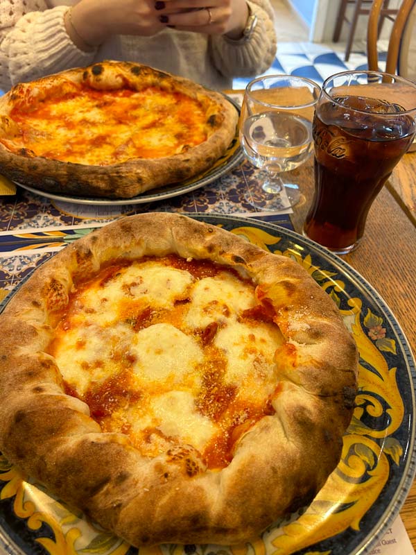 Authentic pizza in Rome at a local restuarant