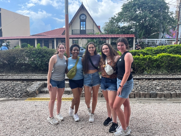 Photo of five study abroad students