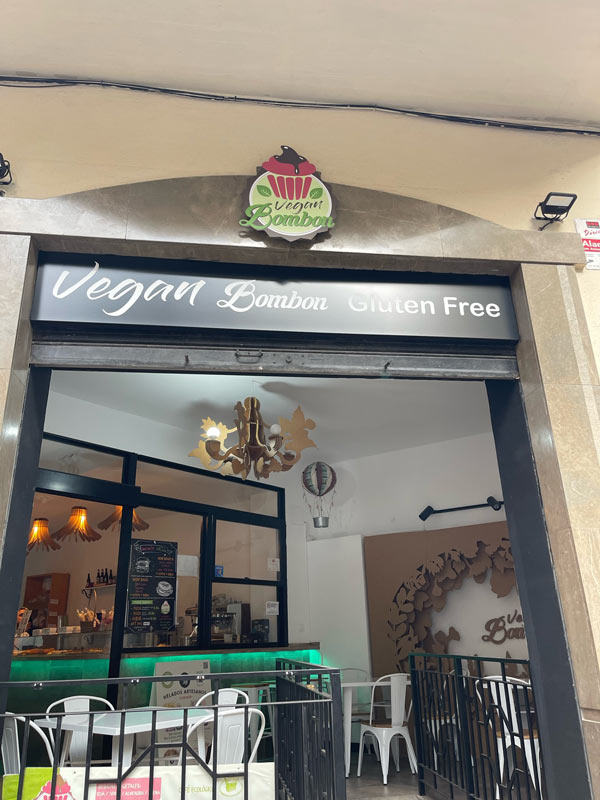 A store front with a gluten-free sign