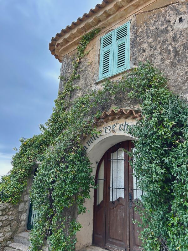Cottage style building with green vines attached