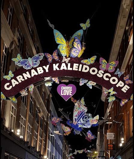 Carnaby Kaleidoscope in SOHO, London, during Christmas