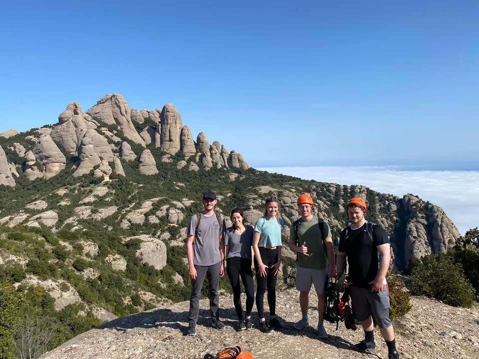 StudyAbroad_Spring2021_Barcelona_Andy_McKenzie_Andy_and_his_roommates_hiked_up_Montserrat