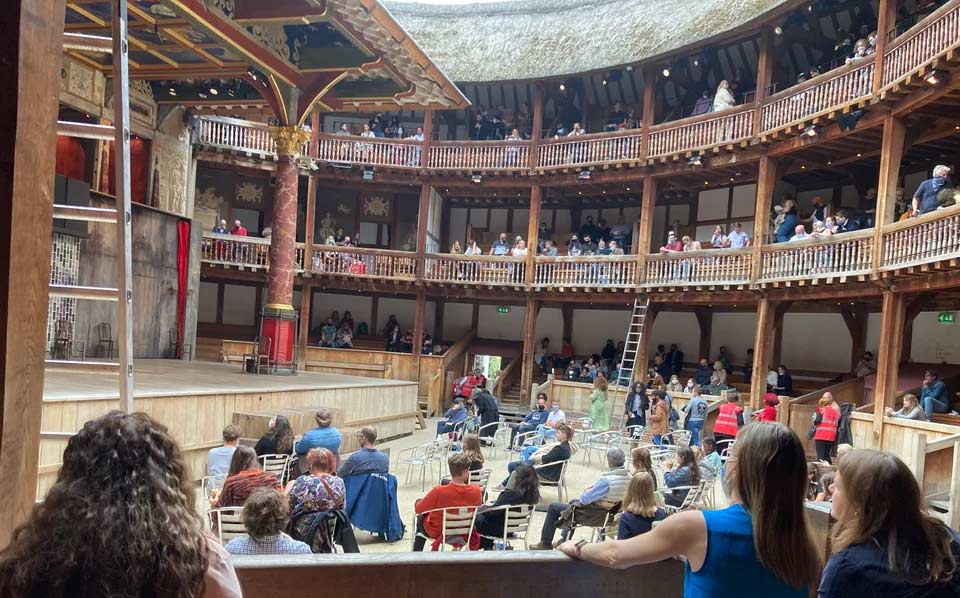 Inside view of Shakespeare's Globe Theatre.