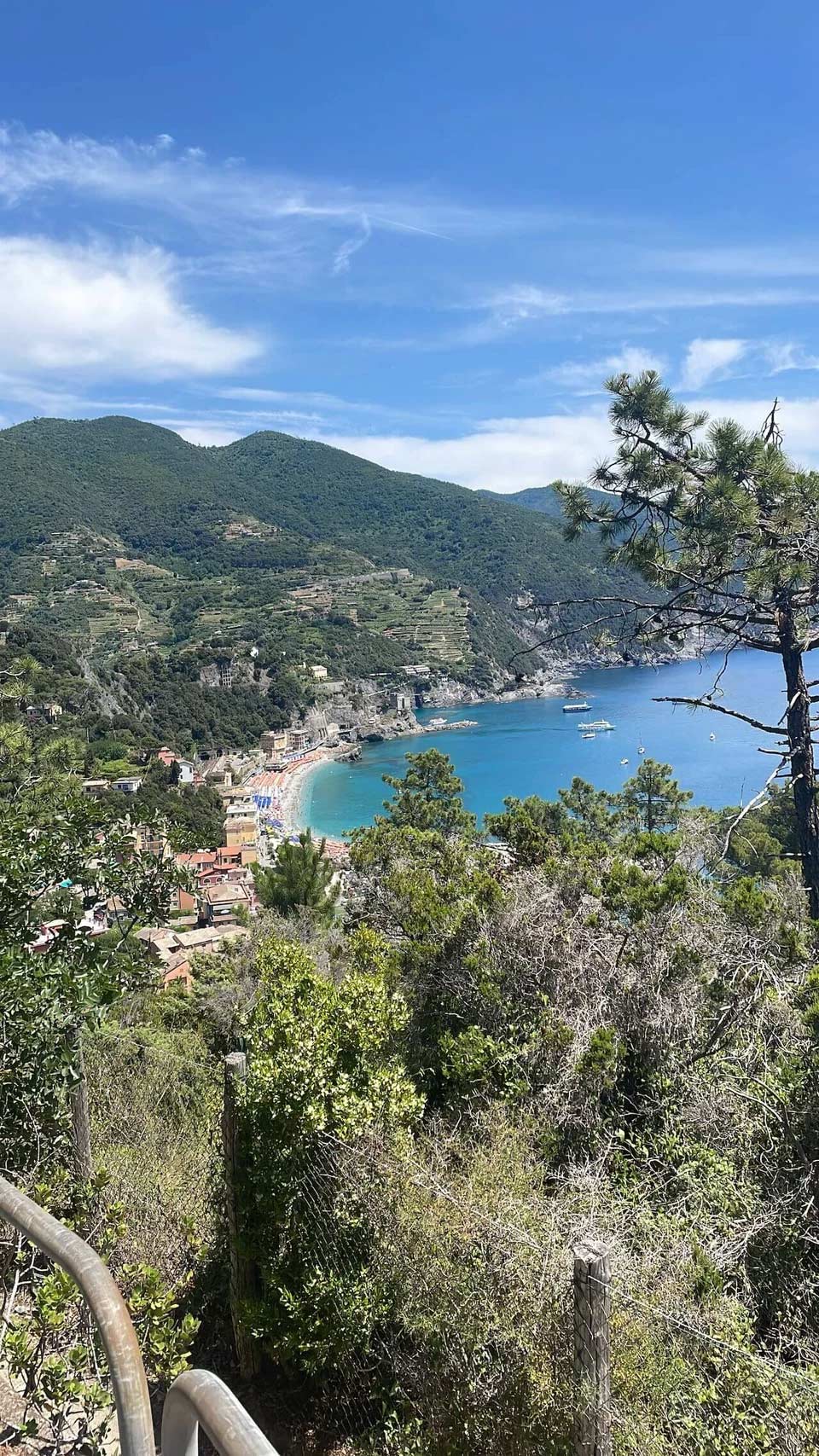 View of Monterosso from the hike I took.