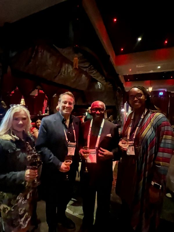 Study abroad professionals posing for photo at event