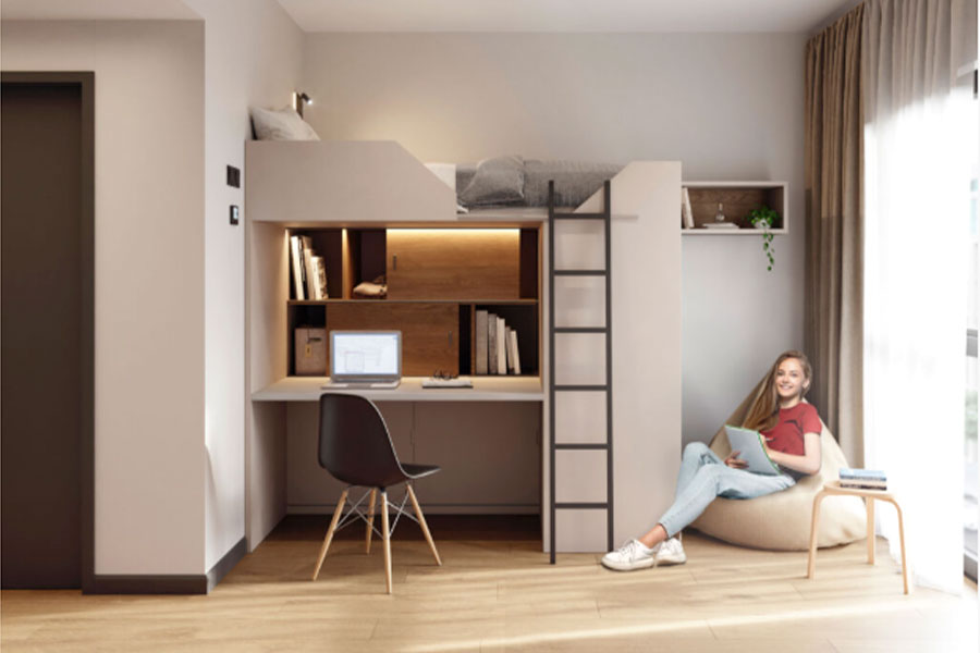 Residence - Private En-suite with A/C & Kitchenette (Loft Bed Style)